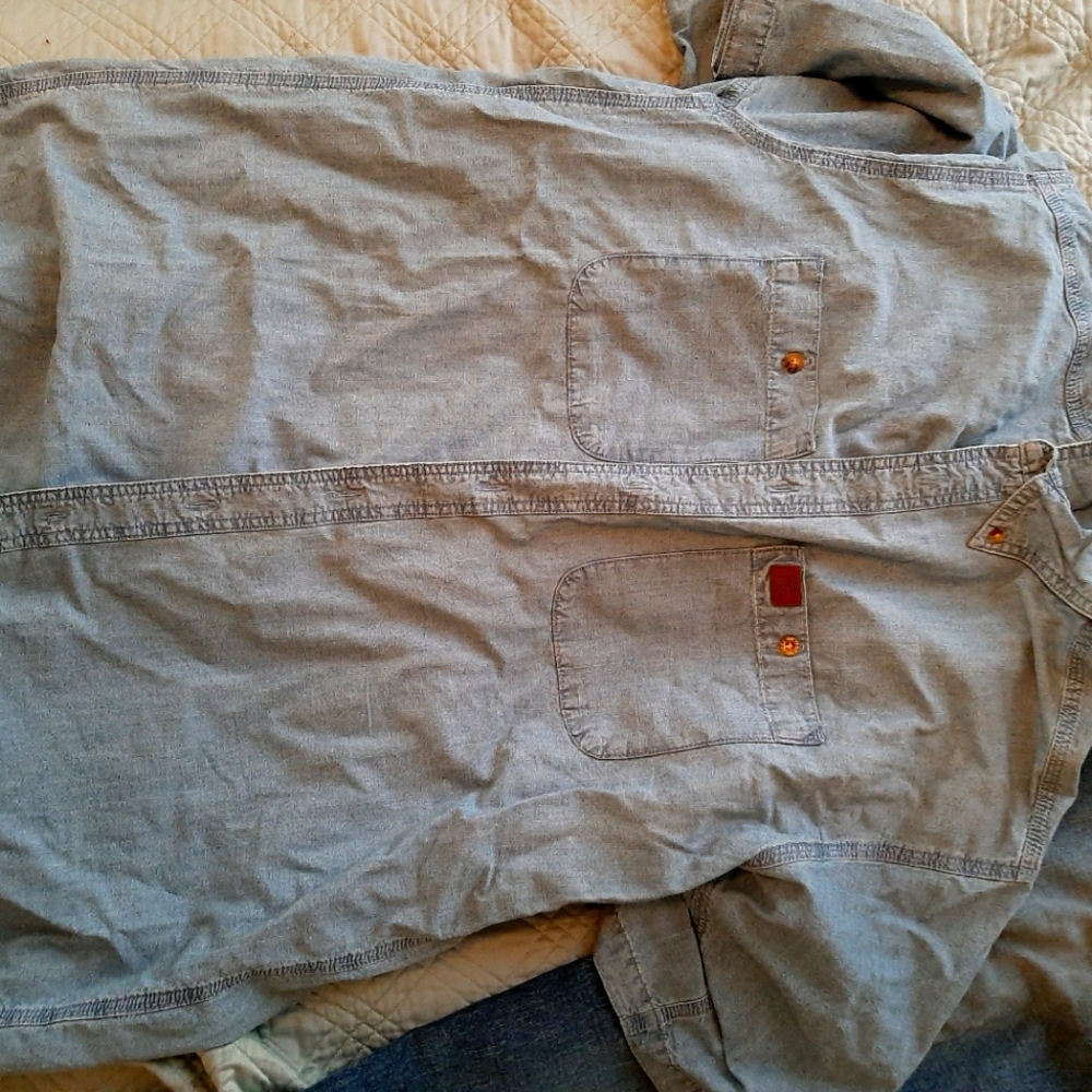 WRANGLER RIGGS 3XLT CHAMBRAY WORK SHIRT